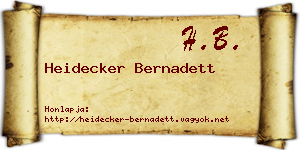Heidecker Bernadett névjegykártya