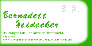 bernadett heidecker business card